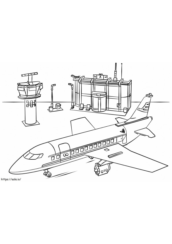 Coloriage Aéroport de Lego City à imprimer dessin