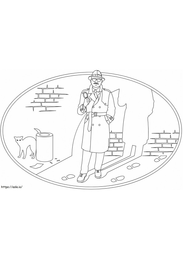 Cool Detective coloring page