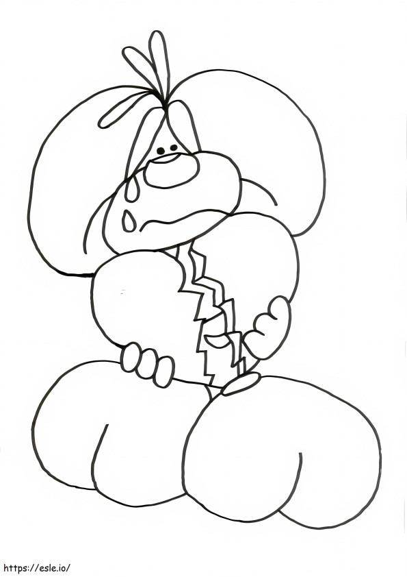 Sad Diddl coloring page