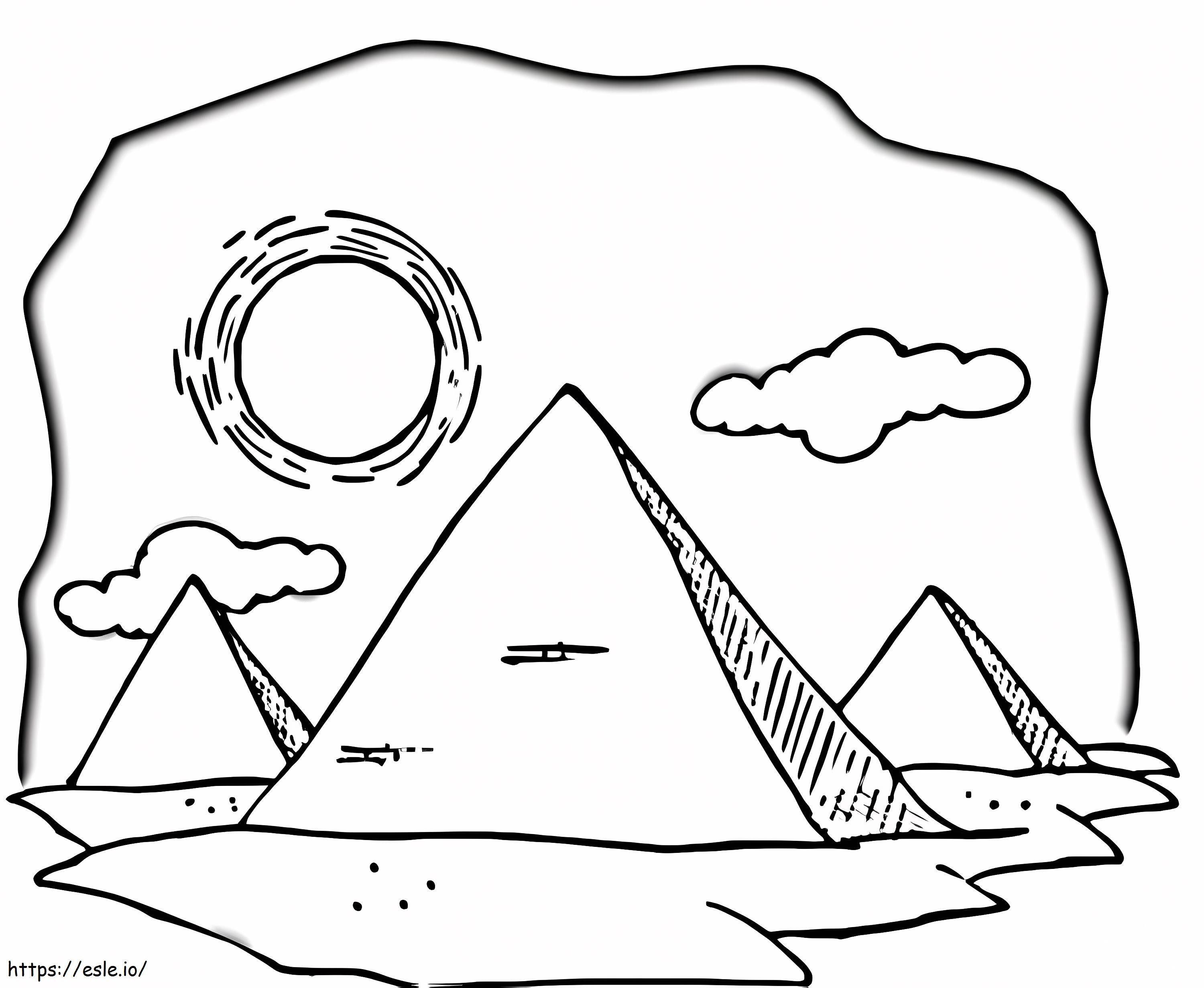 Hot Egyptian Desert coloring page