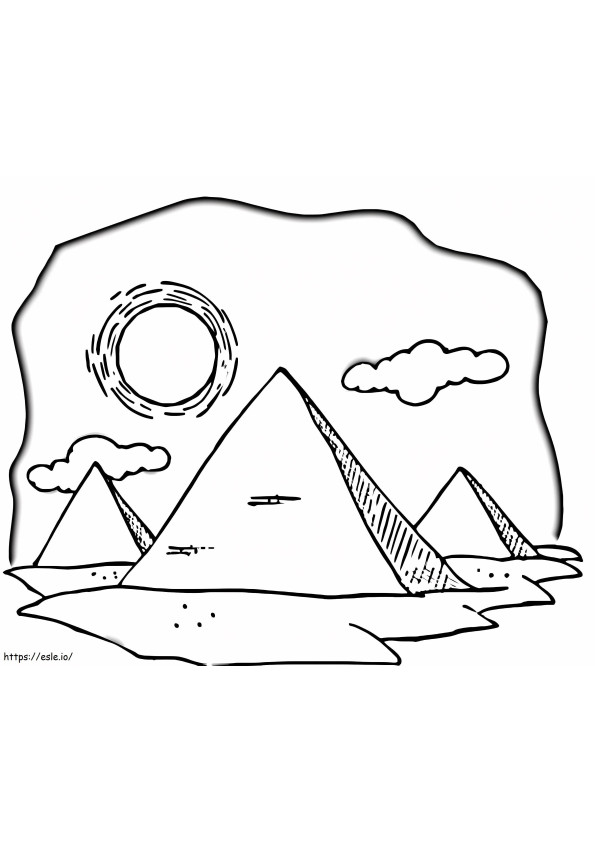 Hot Egyptian Desert coloring page