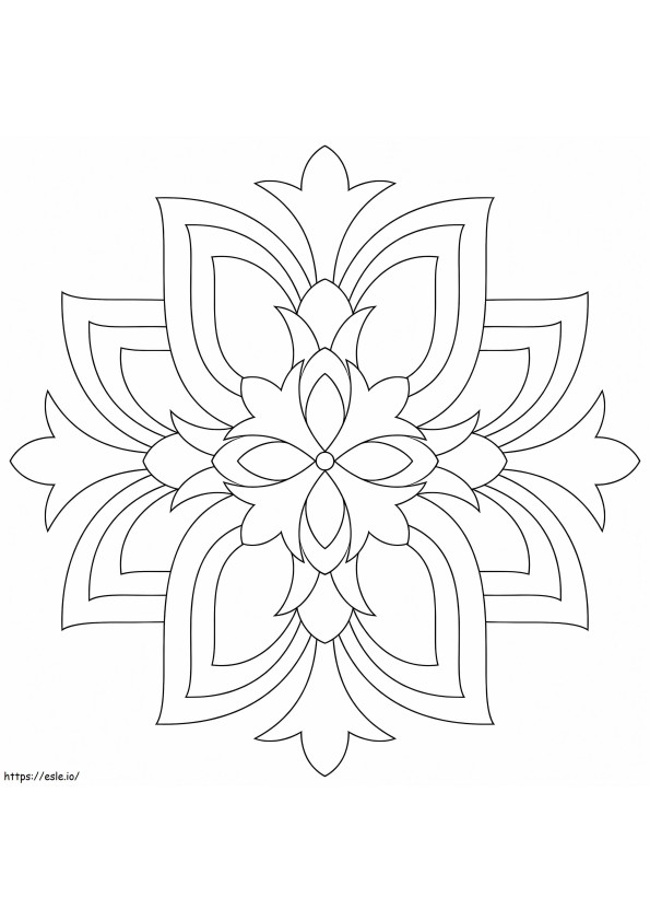 Lotusbloem Mandala kleurplaat