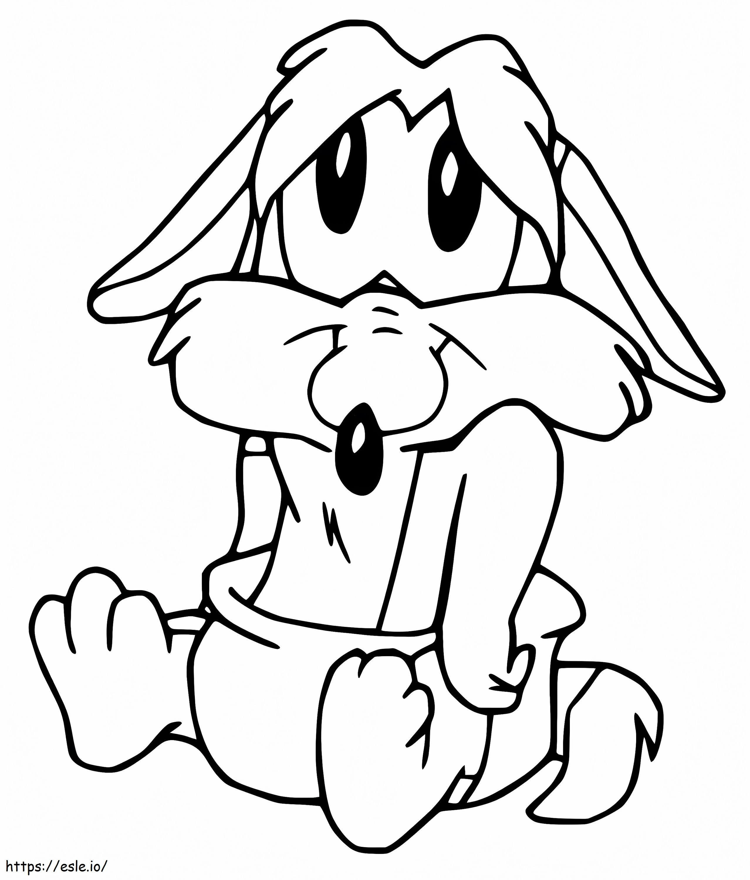 Sad Baby Wile E Coyote coloring page