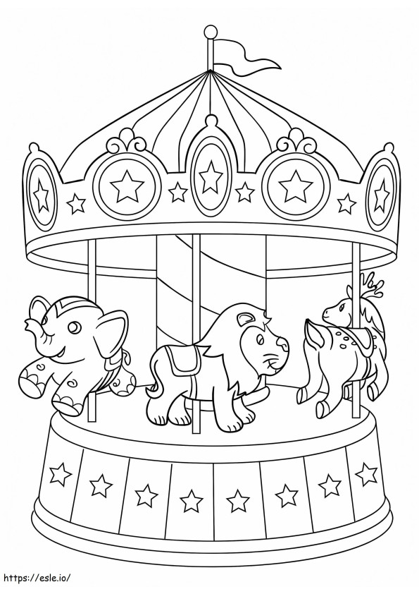 Carousel Animals coloring page