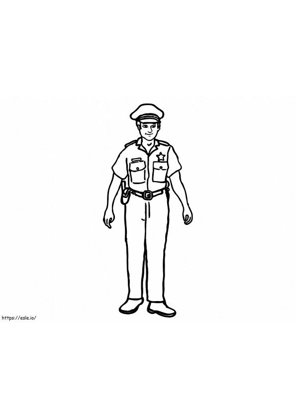 Tavallinen poliisi värityskuva