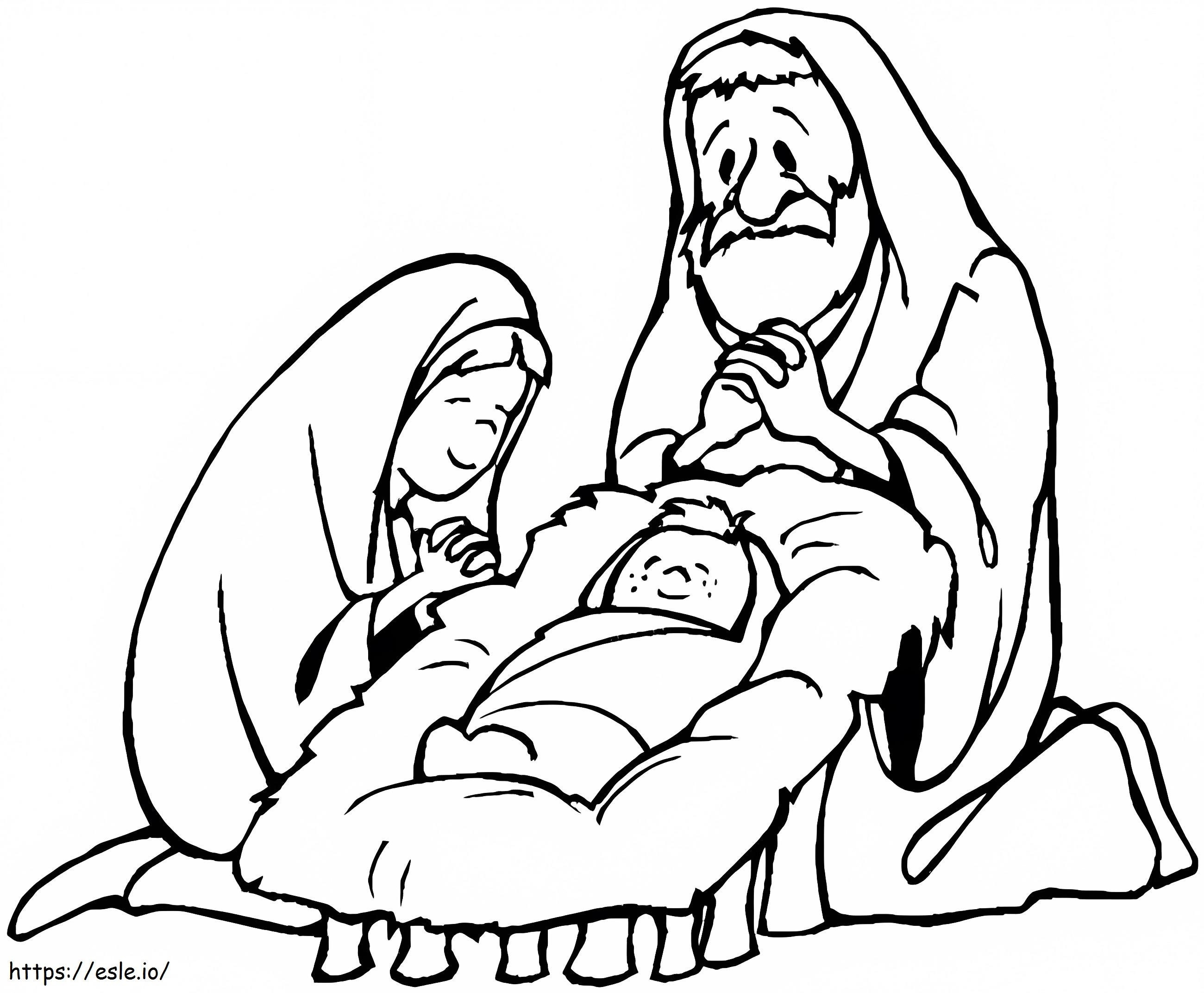 Bayi Yesus 2 Gambar Mewarnai