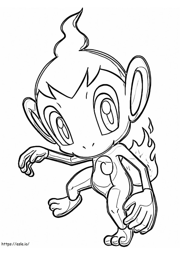 Chimchar 2 coloring page