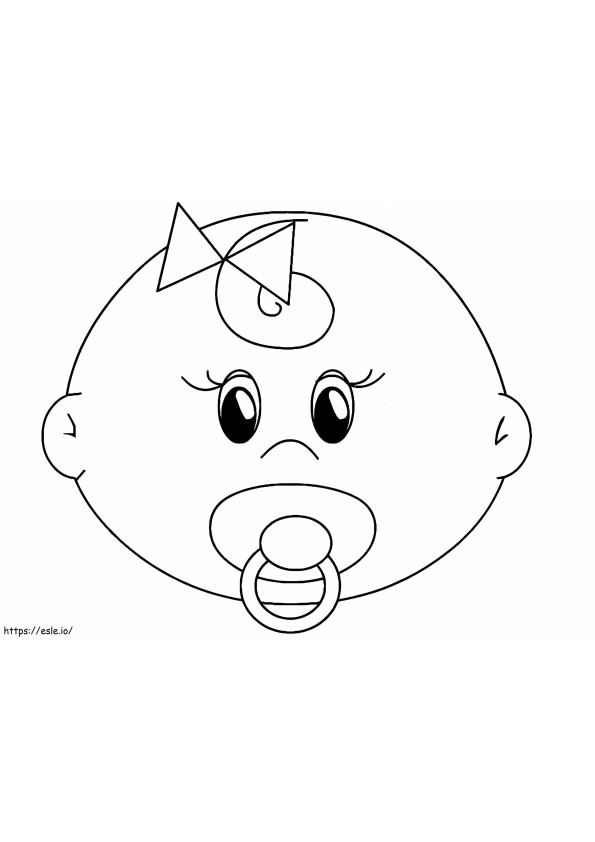 Baby Girls Face coloring page
