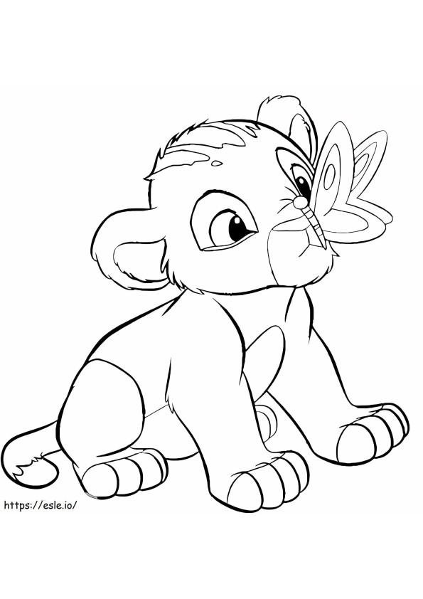 Simba en vlinder