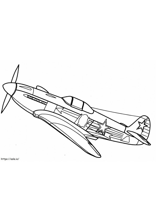 Jakovlev Jak 3 straaljager kleurplaat