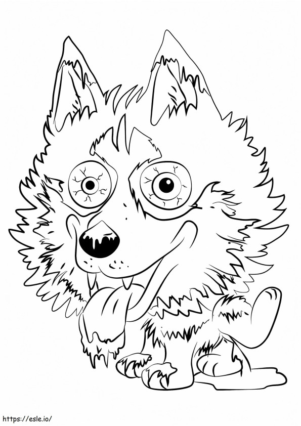 Hideous Husky coloring page