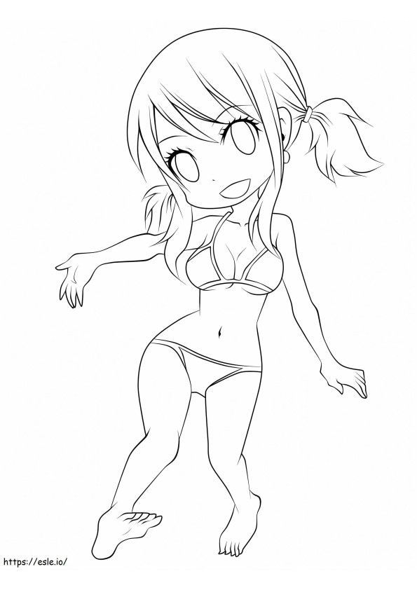 Chibi Lucy Heartfilia coloring page