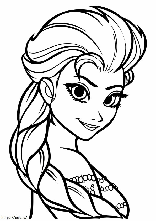 Kuva Elsa värityskuva