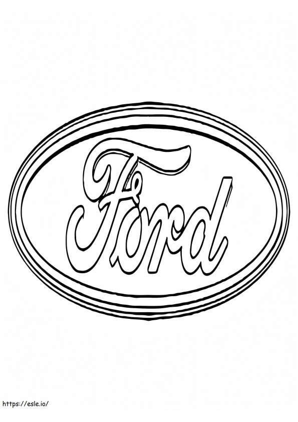 Coloriage Logo de voiture Ford à imprimer dessin