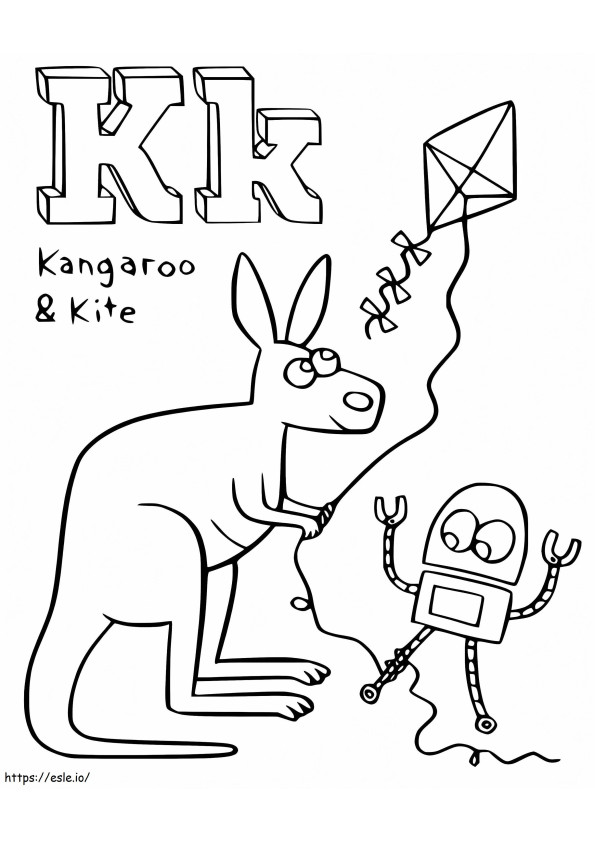 StoryBots Letter K coloring page