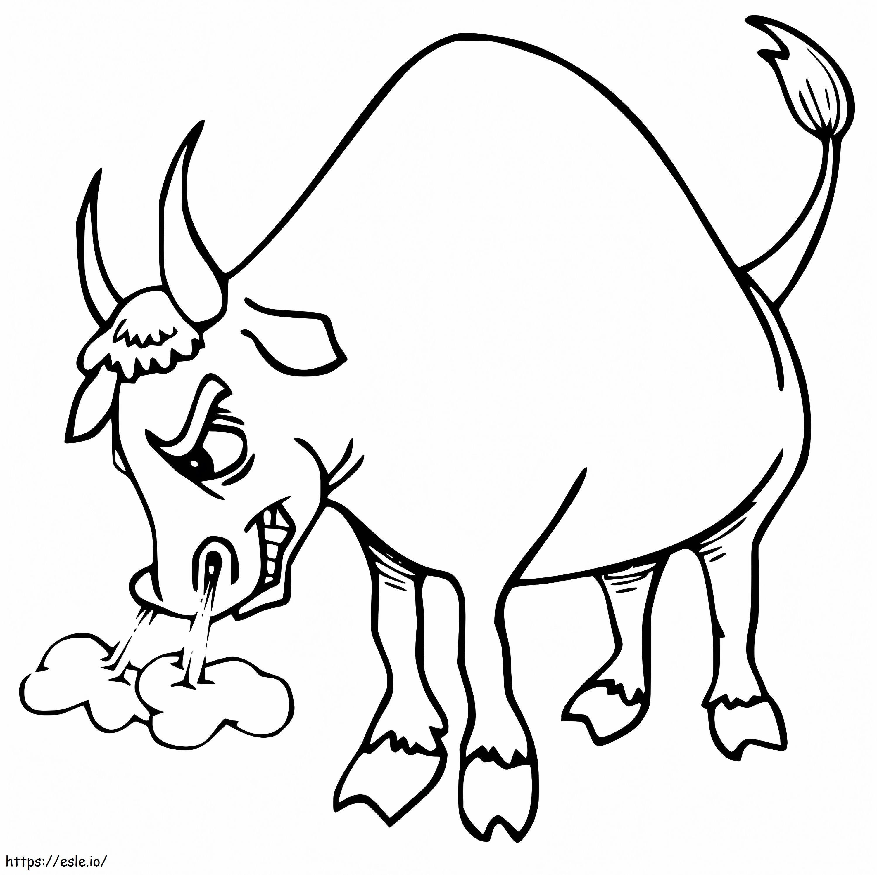 Bull 8 coloring page