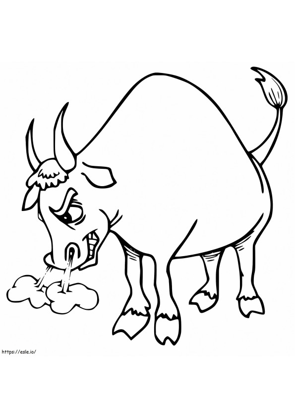 Bull 8 coloring page