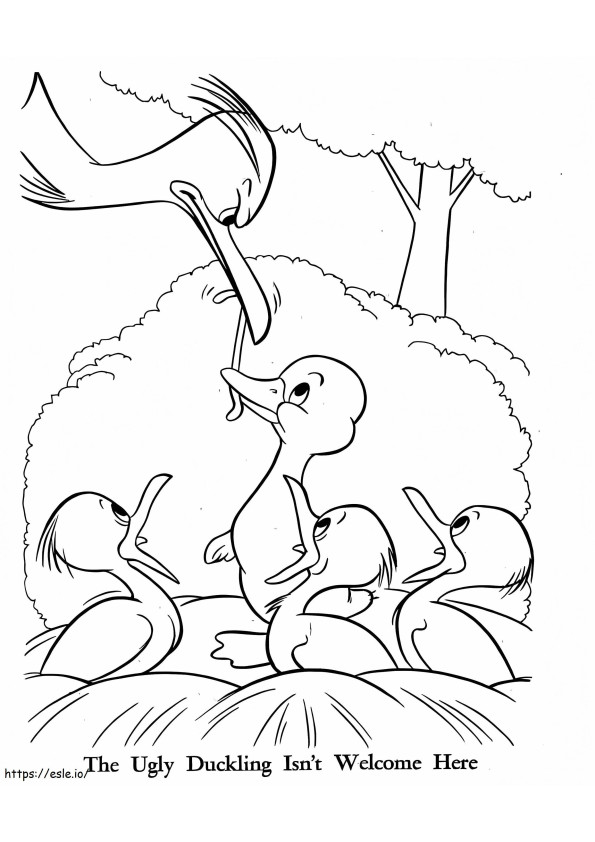 The Ugly Duckling Free Printable coloring page