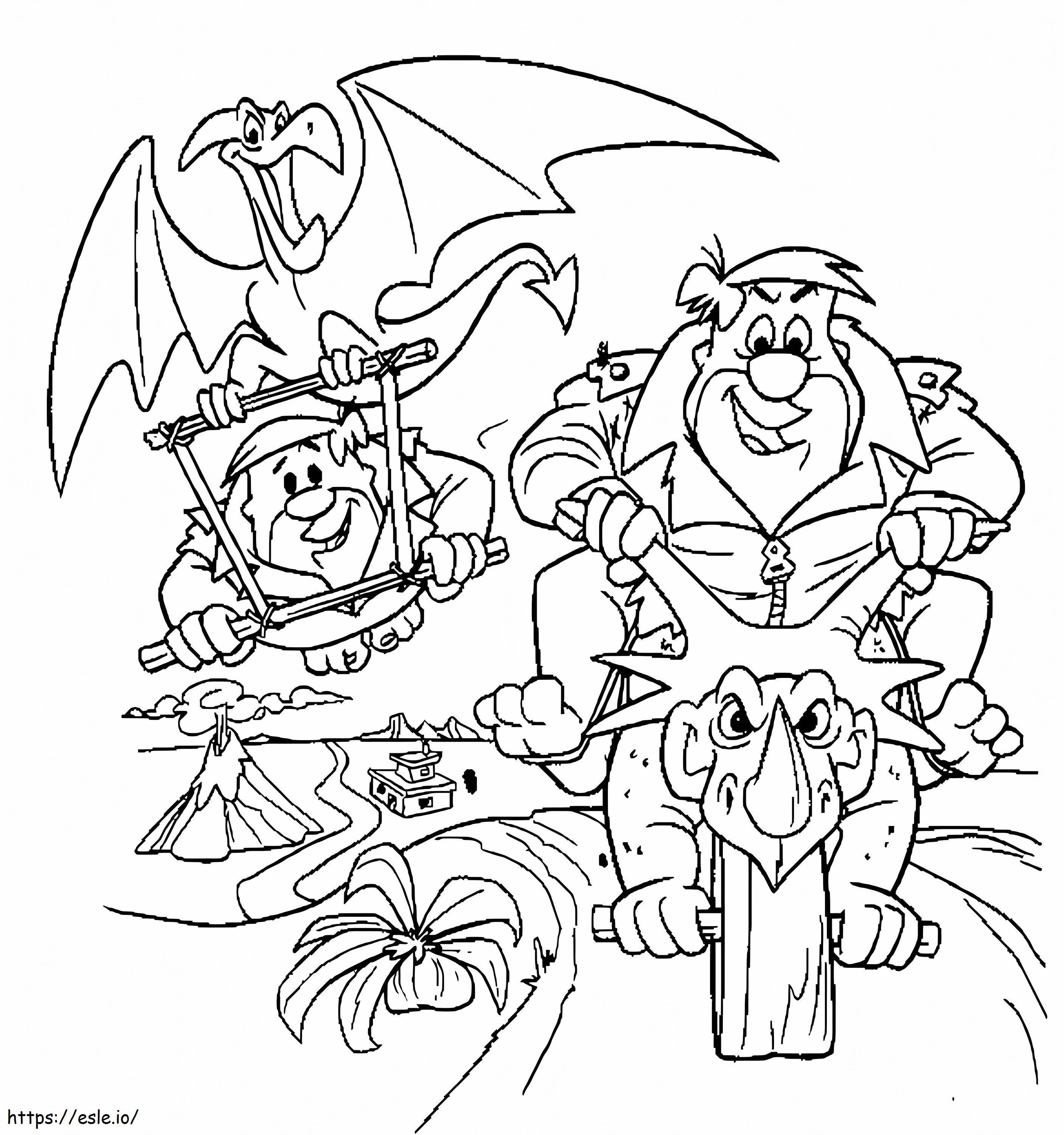 Barney And Fred coloring page