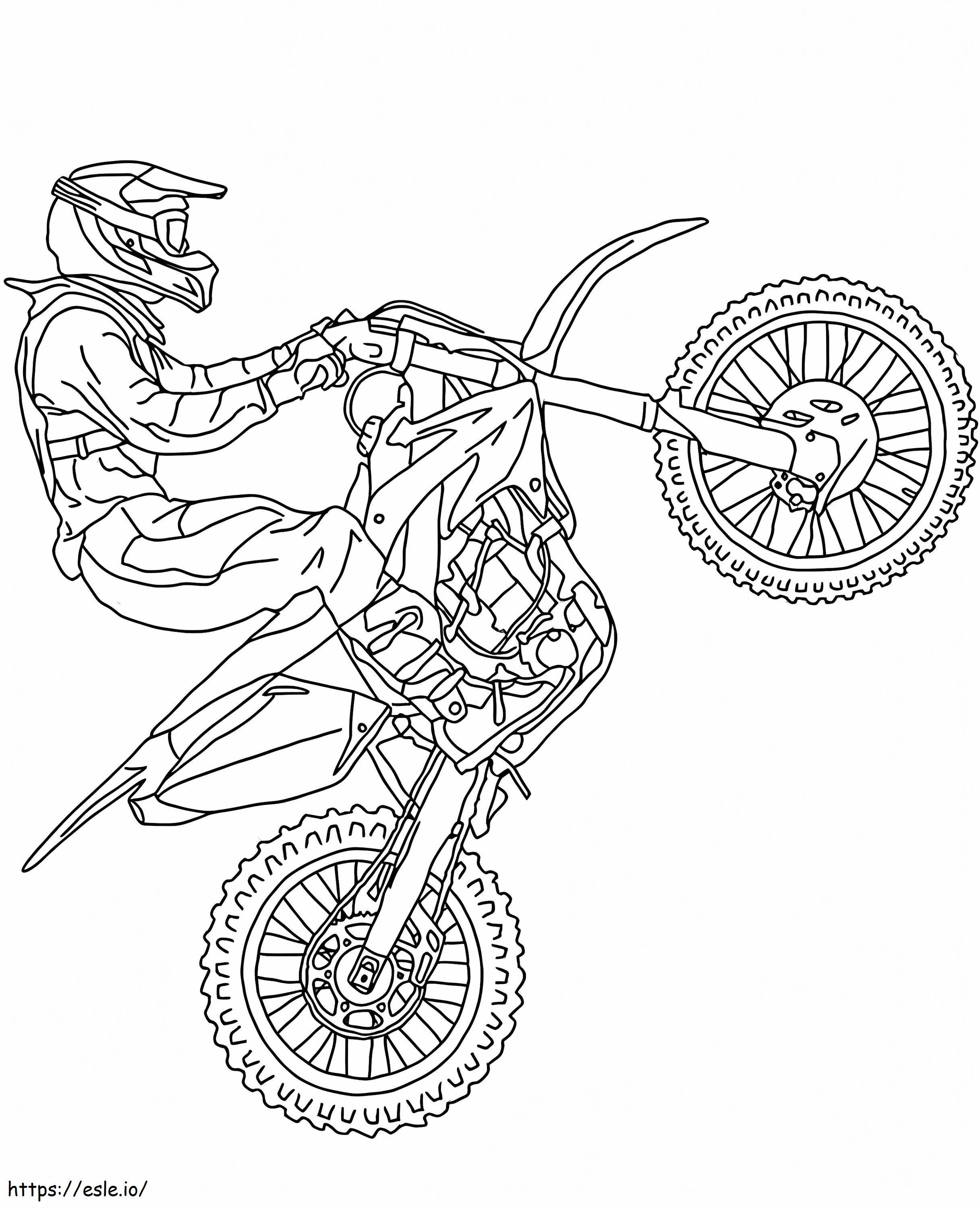 Coloriage Cool vélo de saleté à imprimer dessin