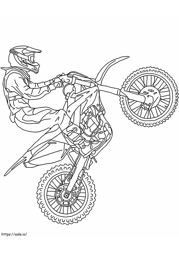 Cool Dirt Bike coloring page