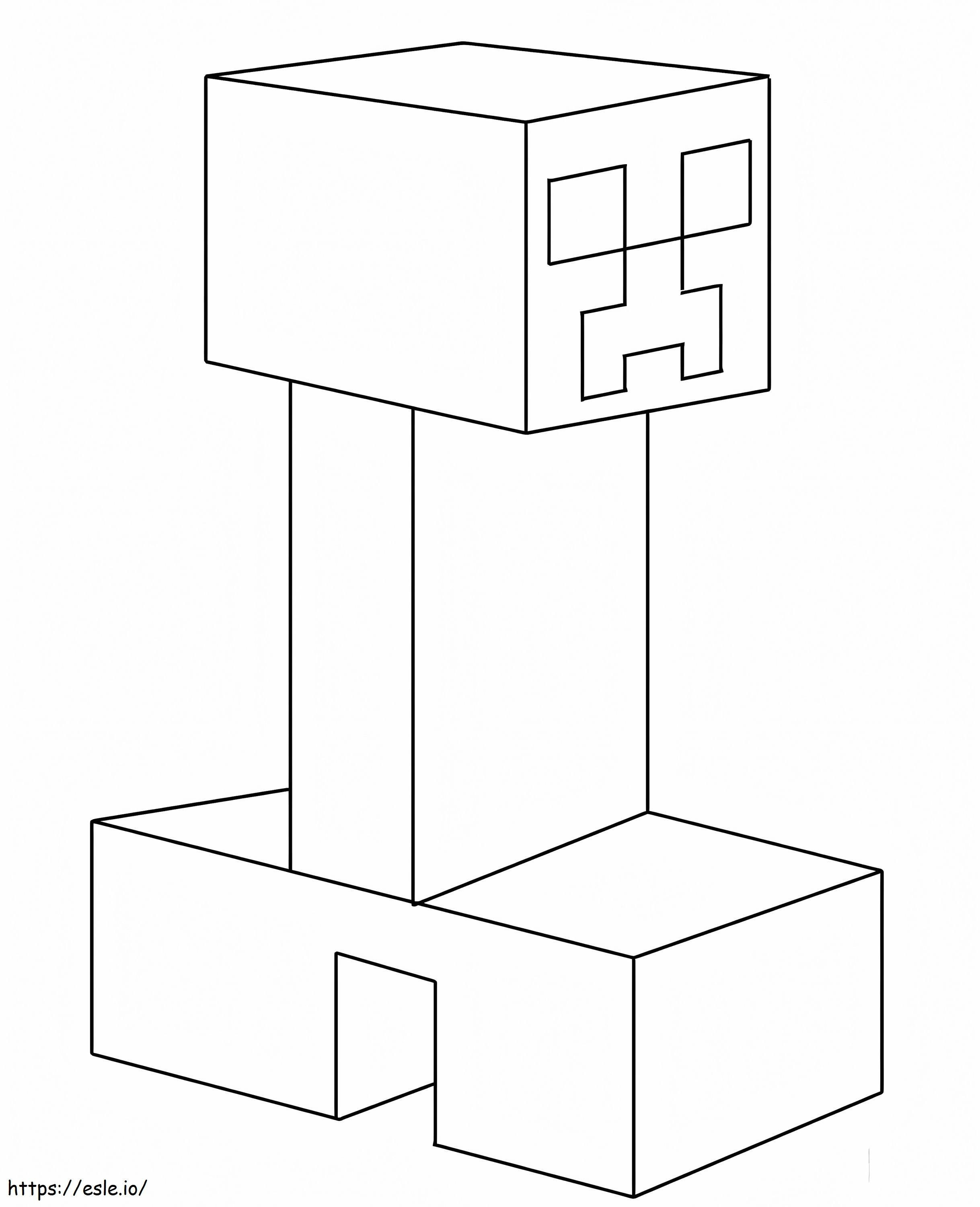 Coloriage Creeper Minecraft à imprimer dessin