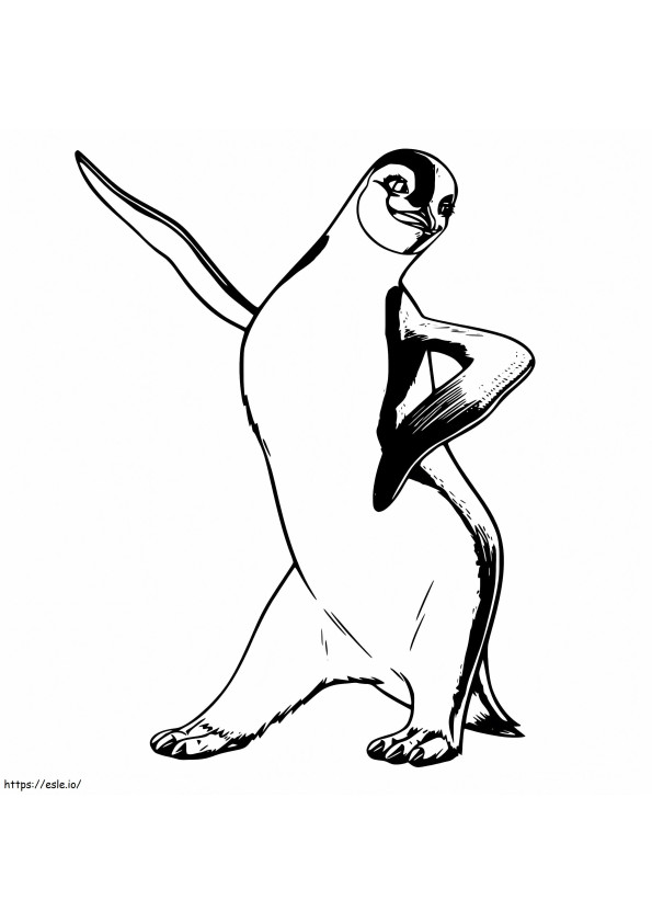 グロリア ペンギン ダンス ぬりえ - 塗り絵