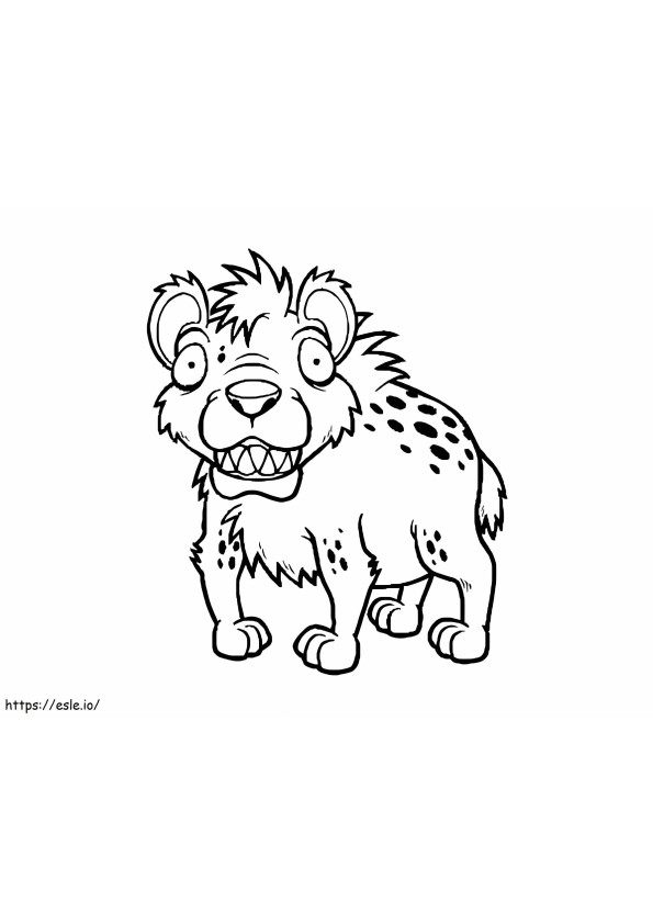 Hyena yang lucu Gambar Mewarnai