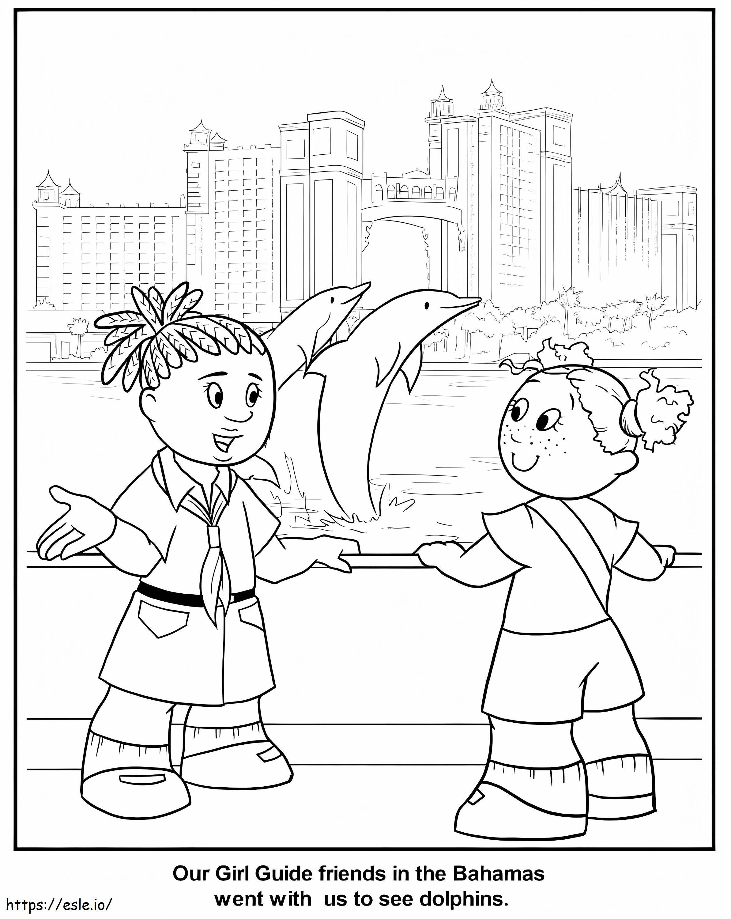 Bahamian Girl Guide coloring page