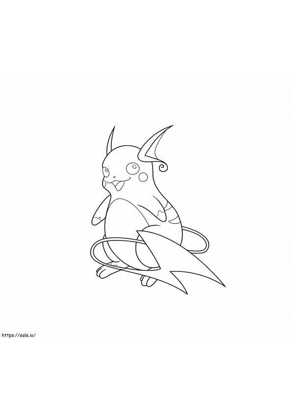 Lindo Pokemon Raichu coloring page