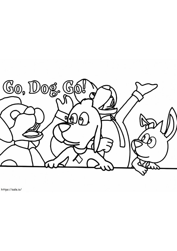 Go Dog Go 2 coloring page