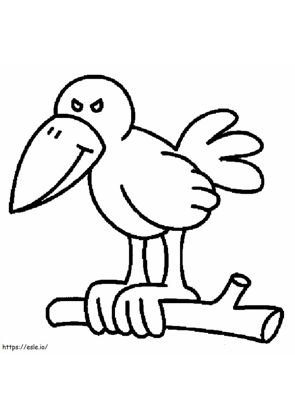 Wood Raven coloring page