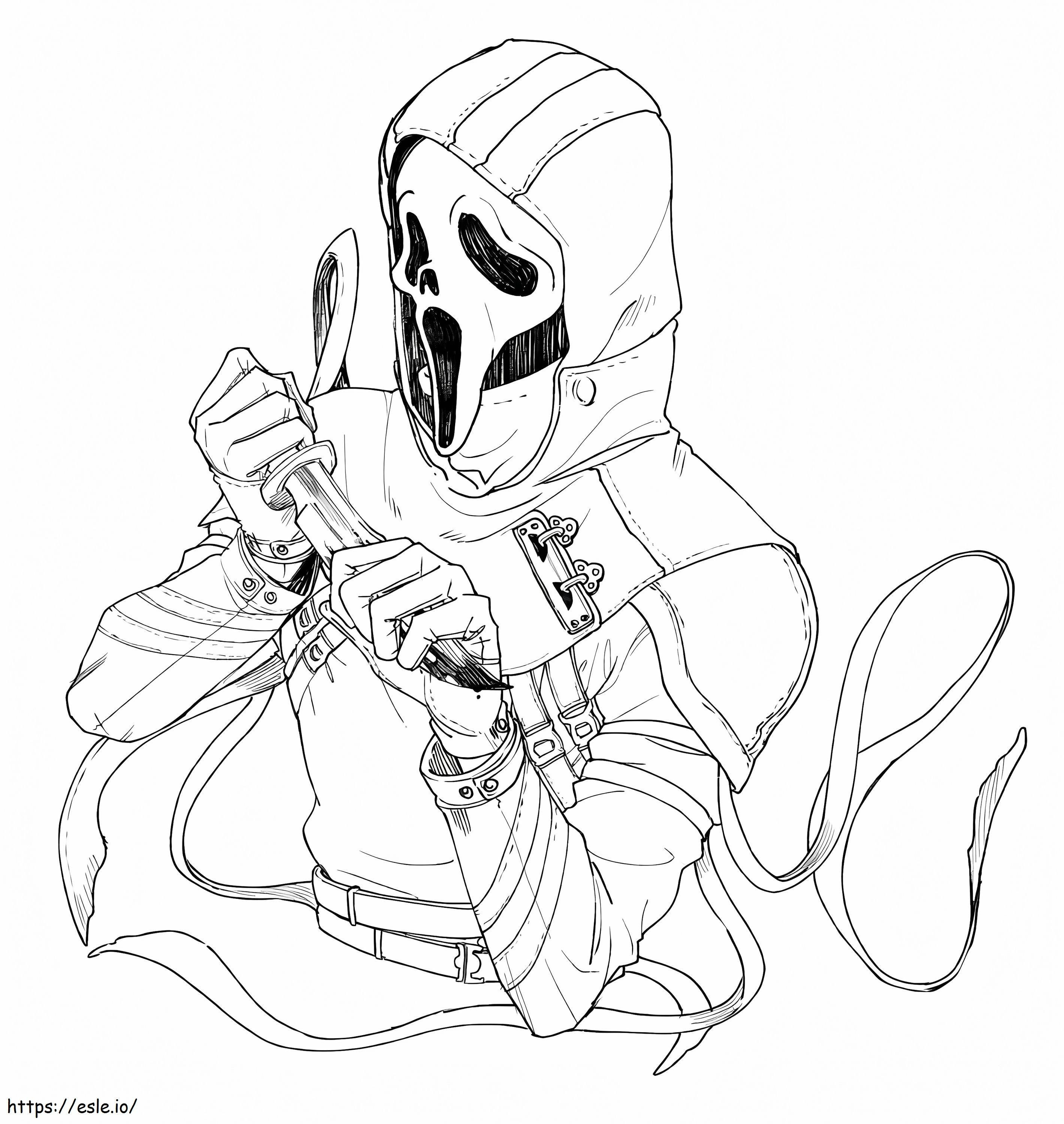 Horror Ghostface coloring page