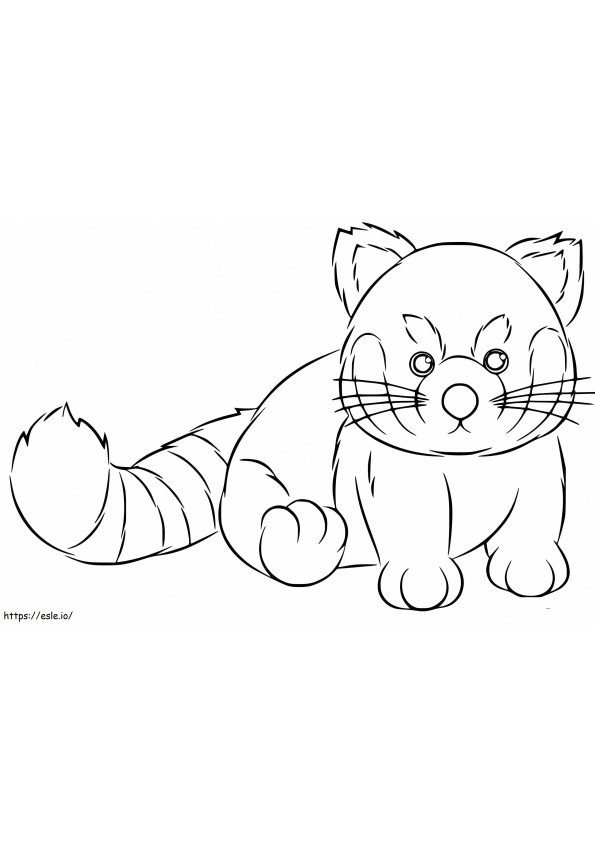 Fat Red Panda coloring page