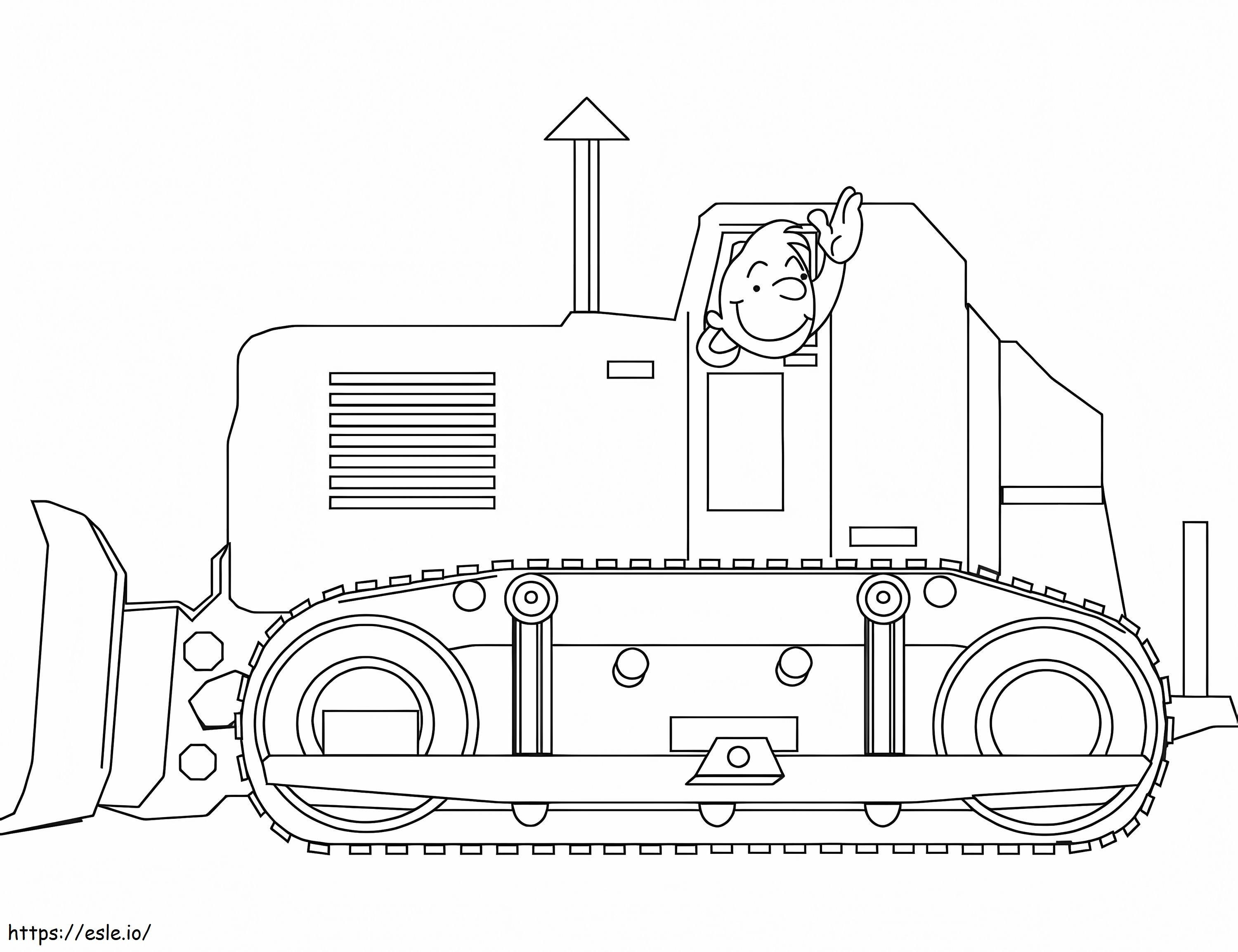 Bulldozer For Kid coloring page