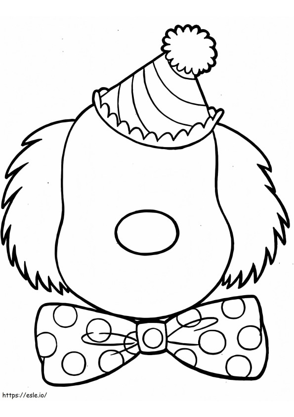 Clown Blank Face coloring page