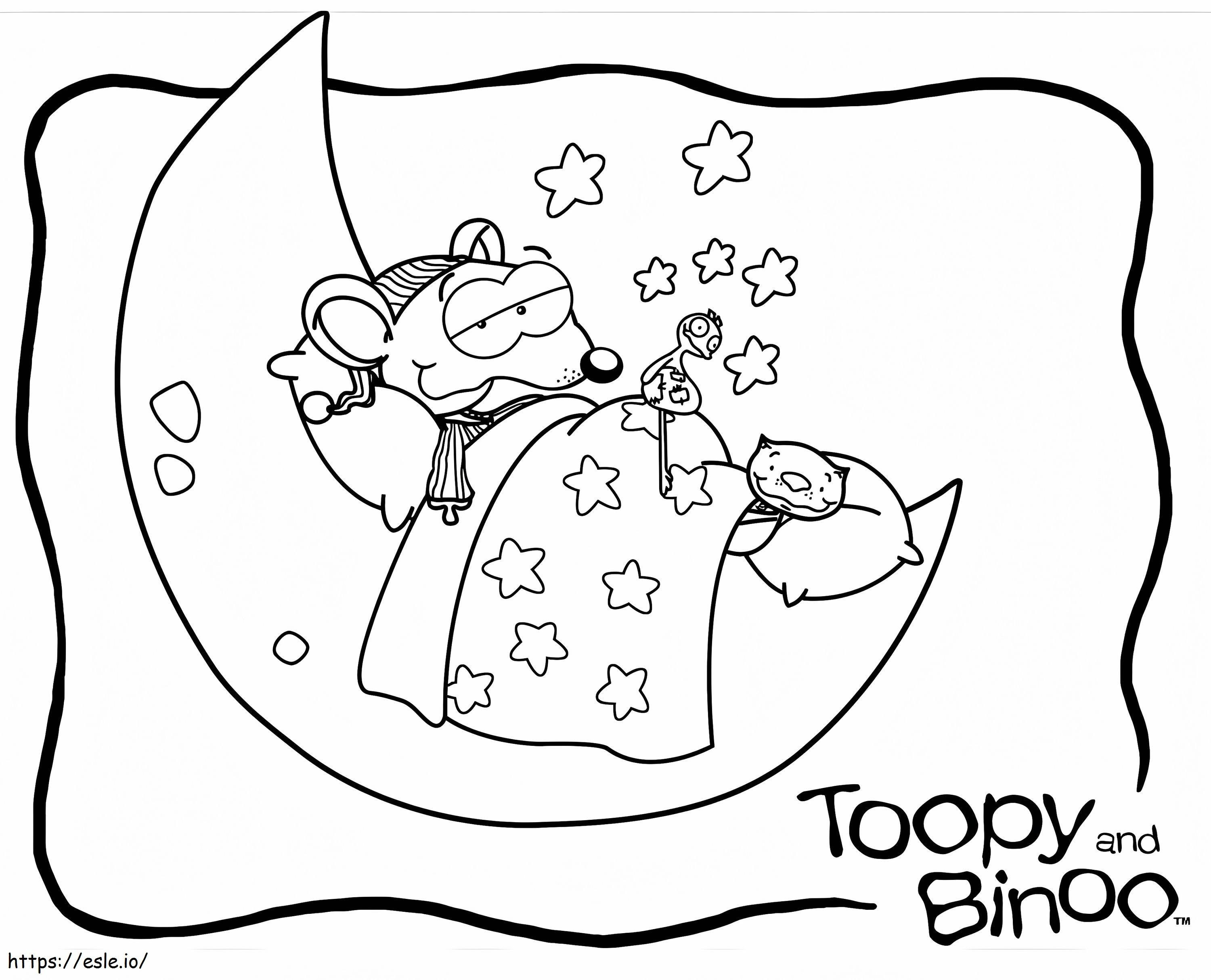 Toopy And Binoo Go Sleeping coloring page