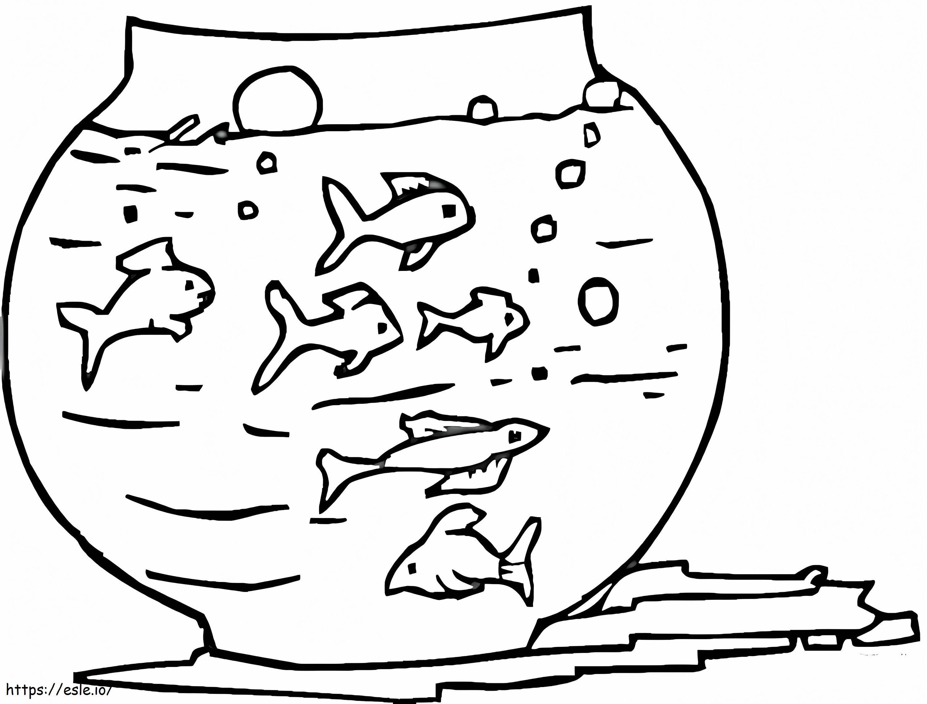 Fish Tank Printable coloring page