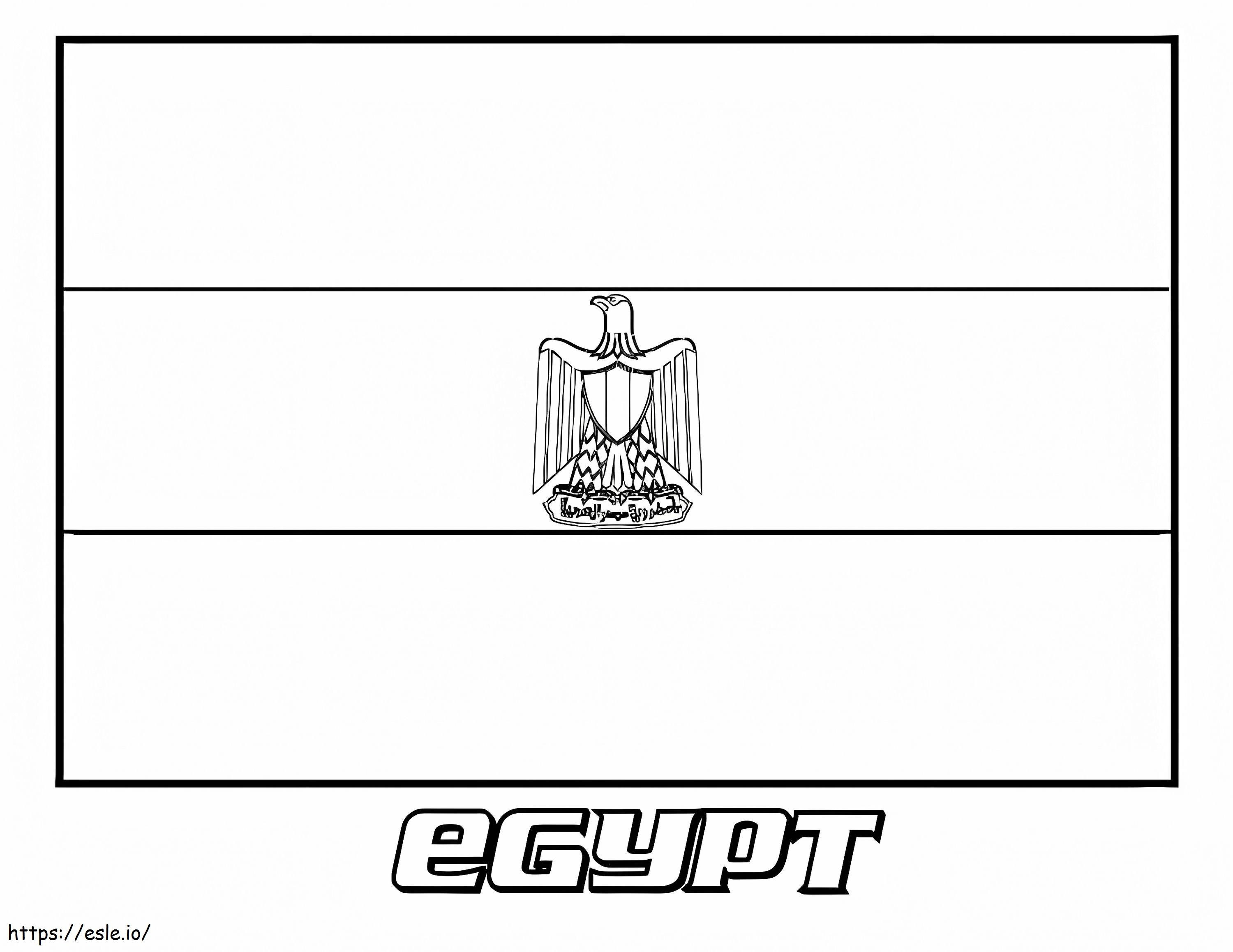 Coloriage Drapeau De L'Egypte à imprimer dessin
