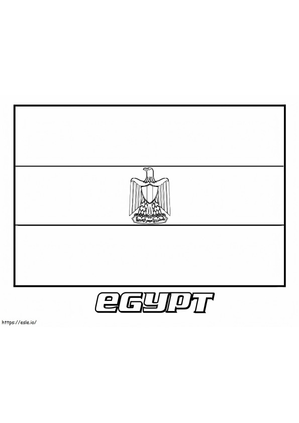 Vlag van Egypte kleurplaat
