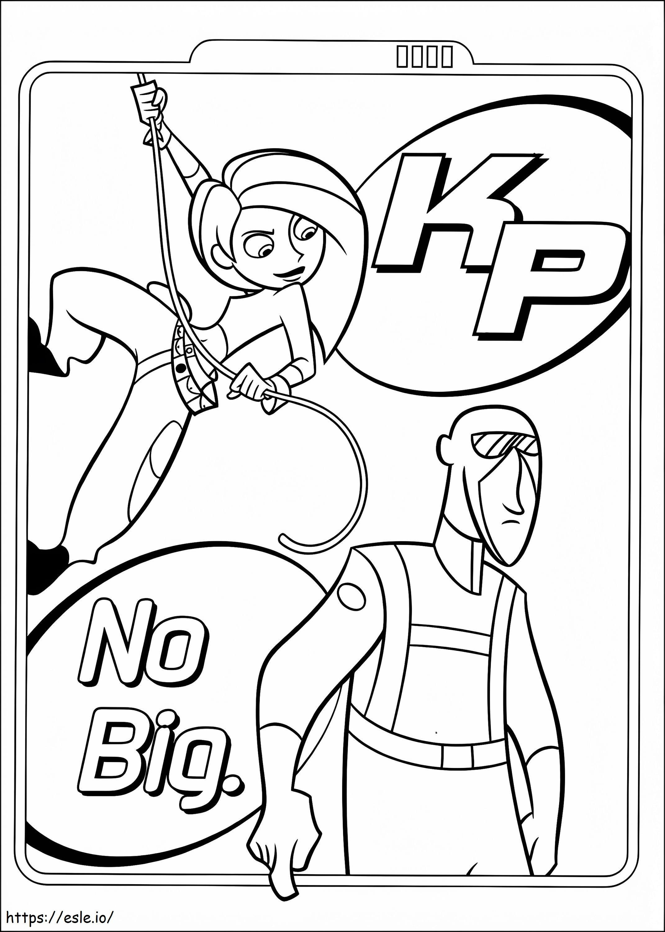 1534471390 Kim Possible In Fighting A4 coloring page