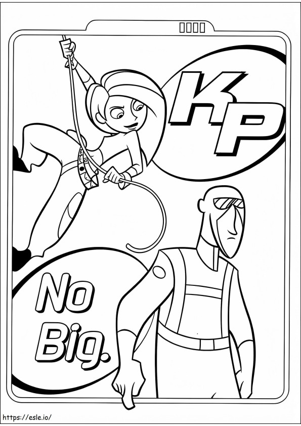 1534471390 Kim Possible In Fighting A4 coloring page