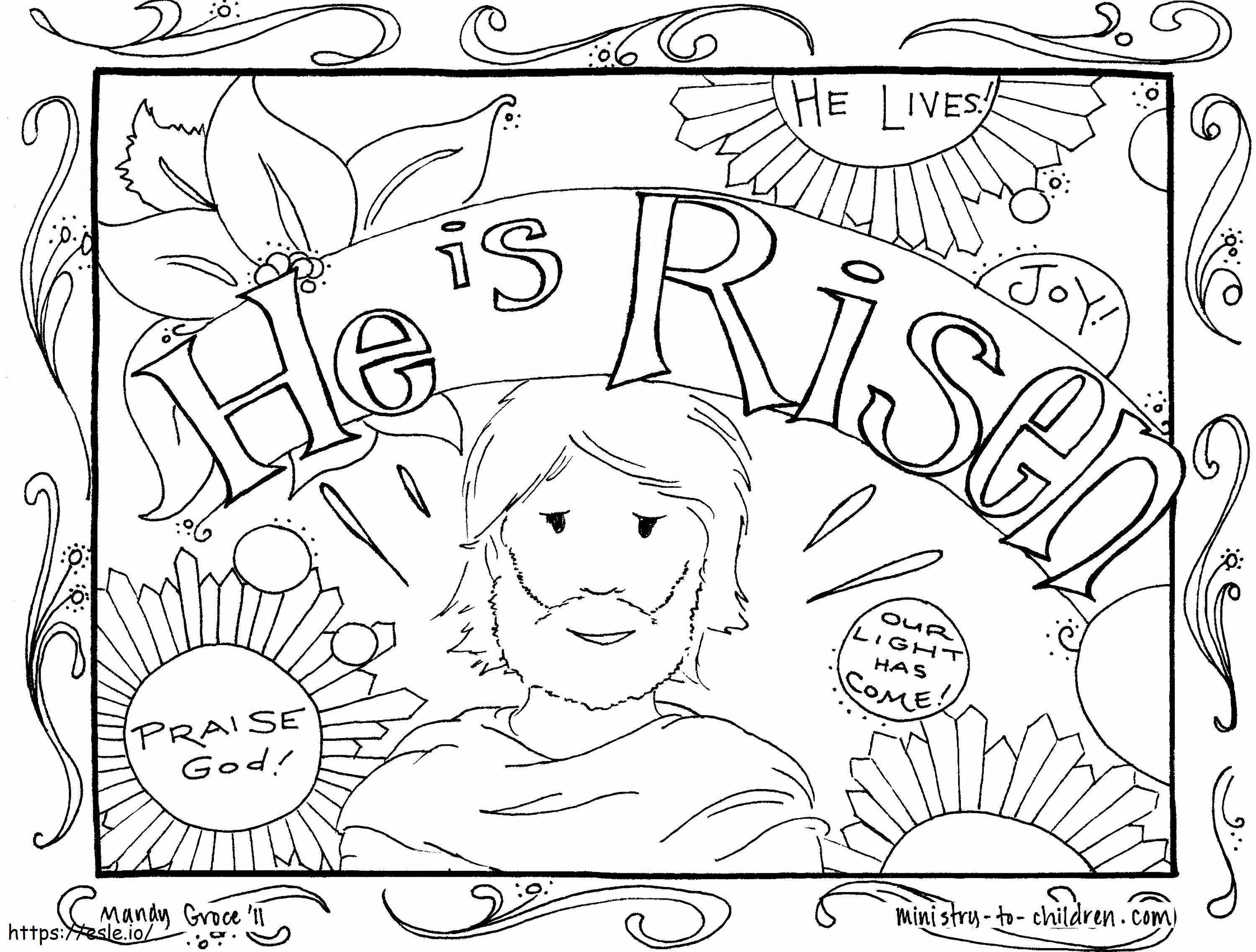 Free Religious Easter Coloring Page for Toddlers