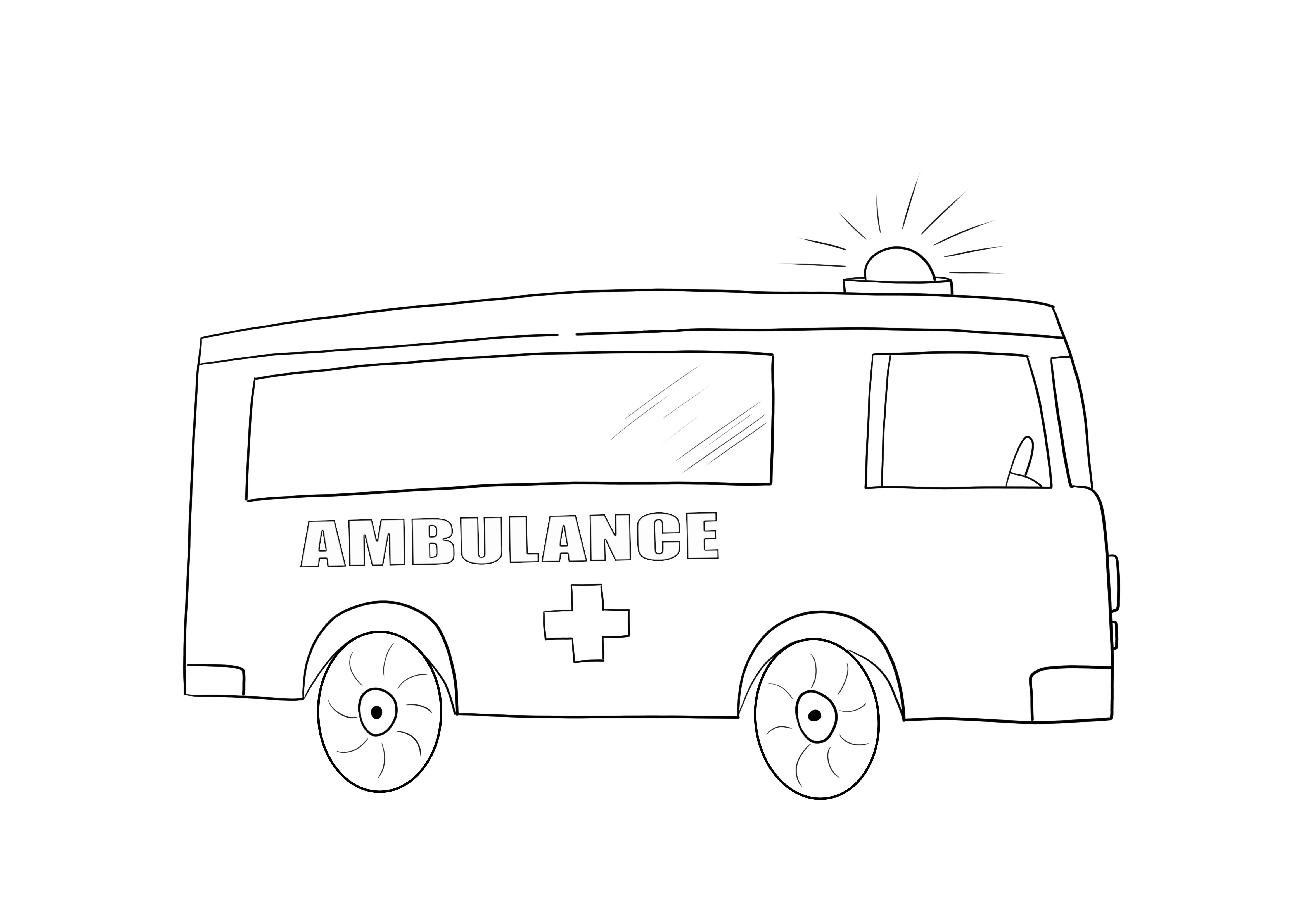 Ambulance free to print or download page