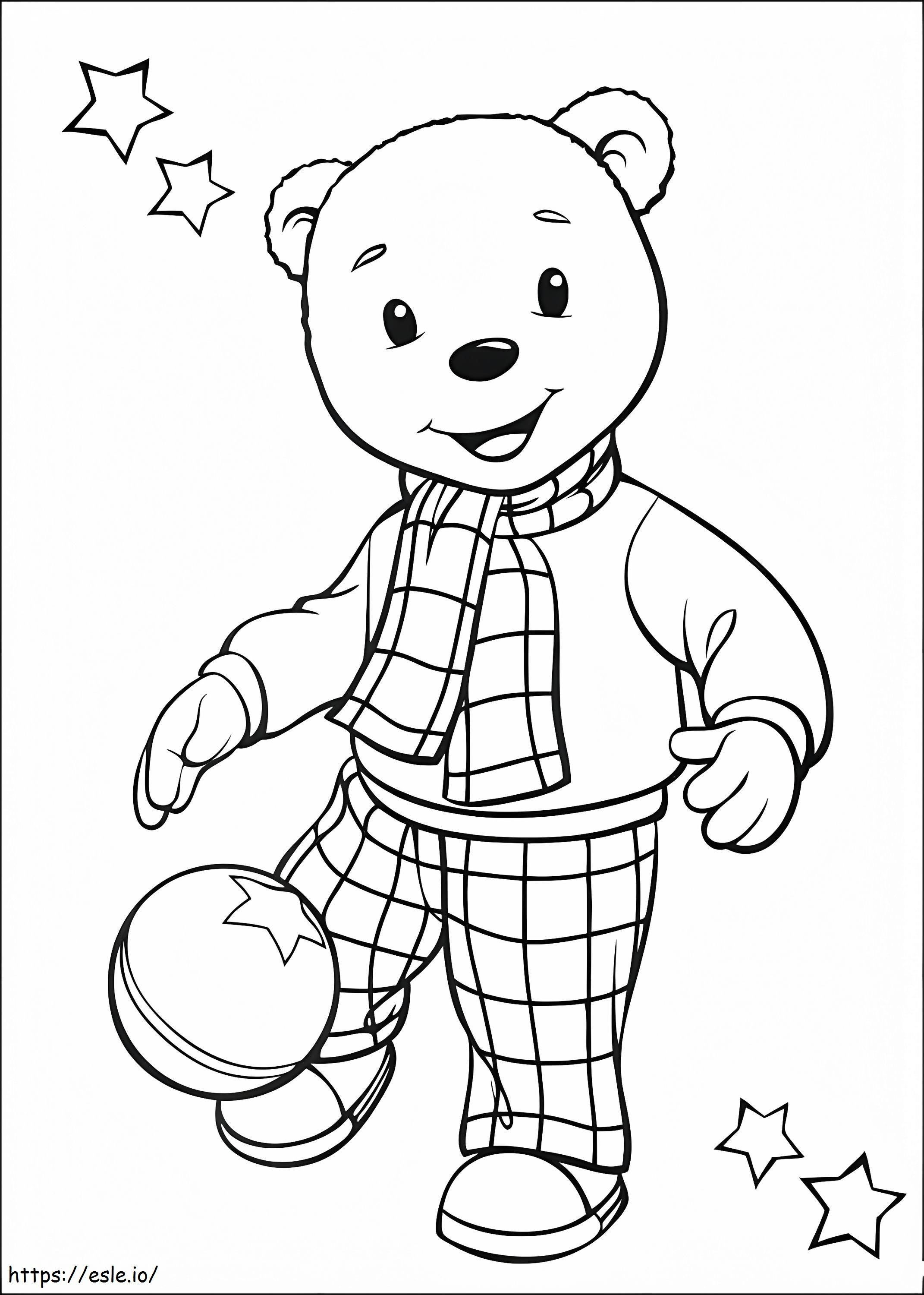 Rupert Bear gioca a palla da colorare