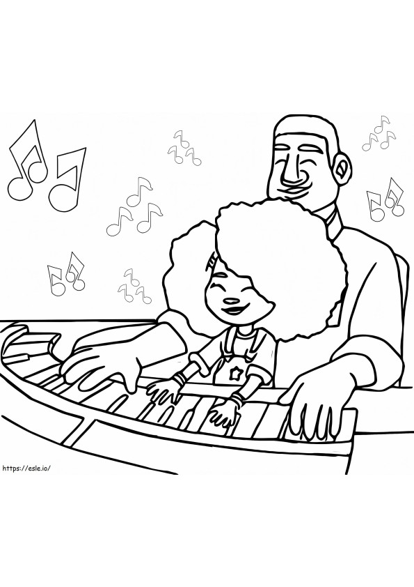 Karma And Dad coloring page