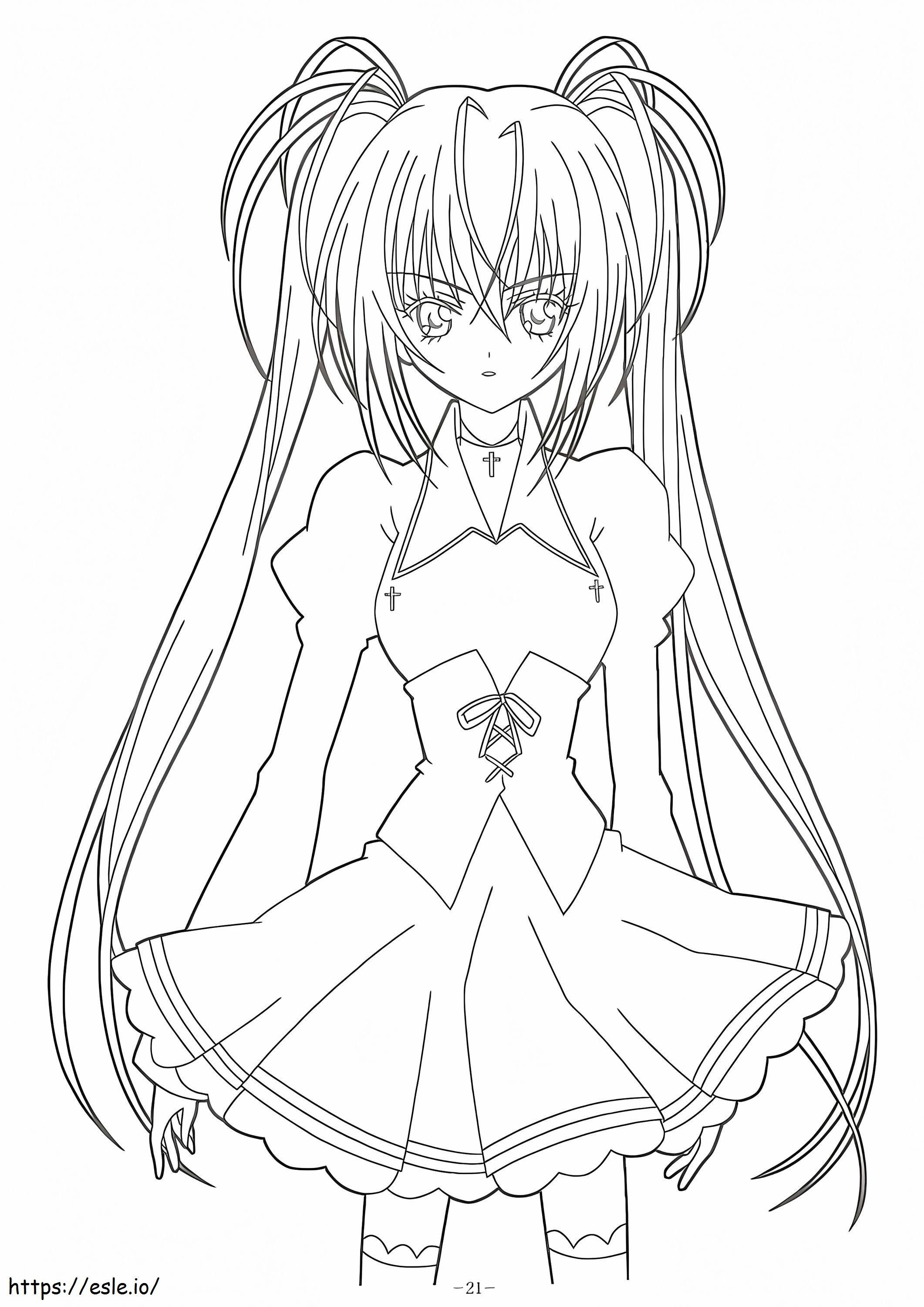 Manga Pretty Girl 4 coloring page