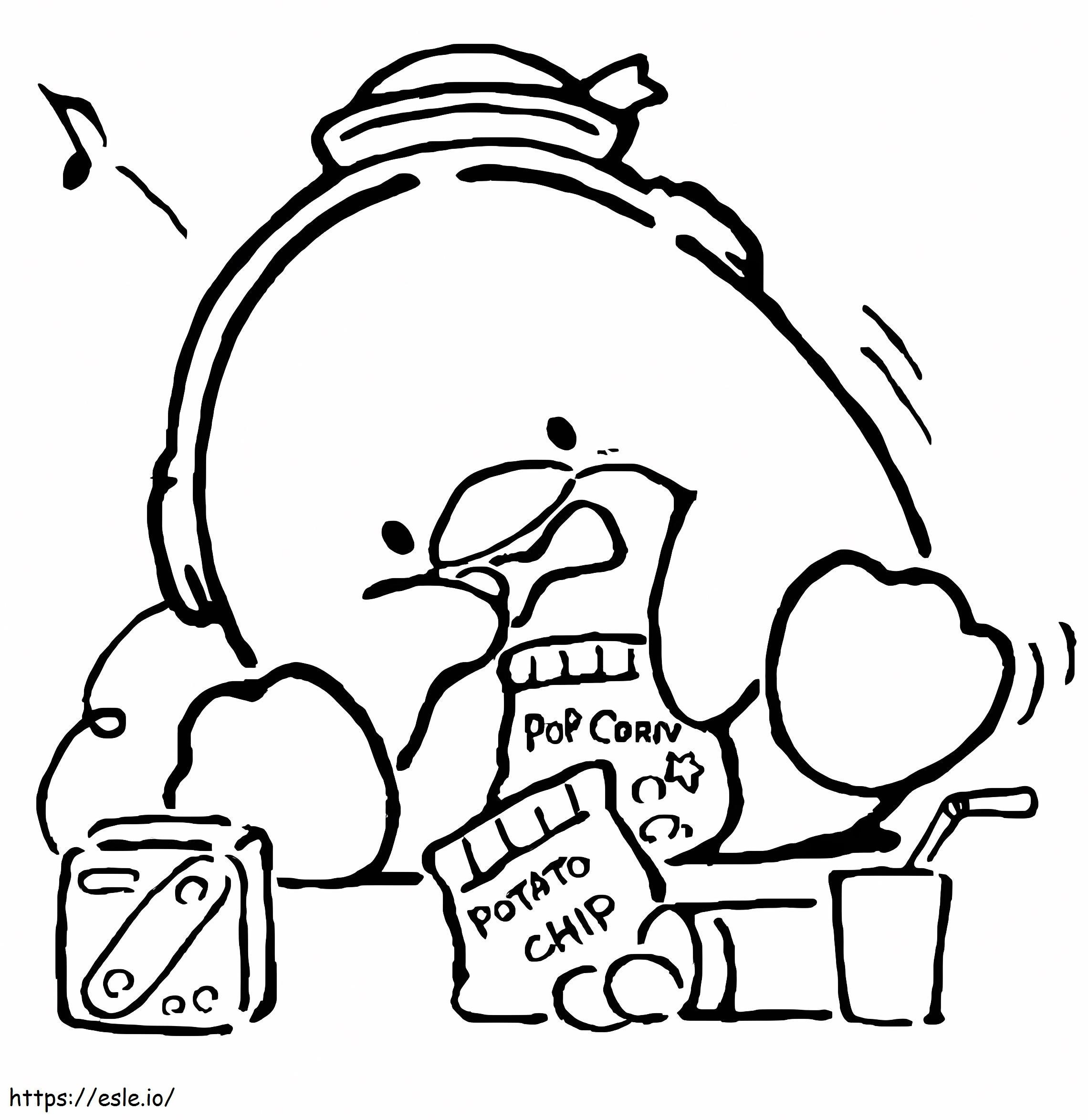 Tuxedo Sam Is Relaxing coloring page