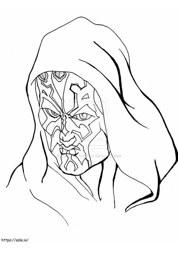 Darth Maul Is Angry coloring page