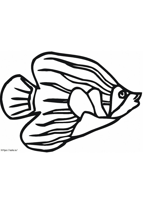 Simple Angelfish coloring page